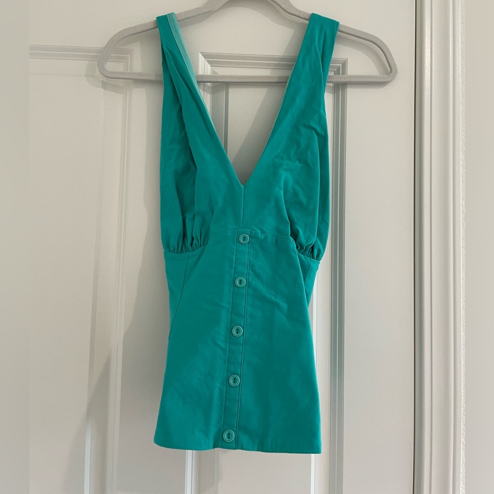 True Romance Top in Turquoise Vixen by Micheline Pitt